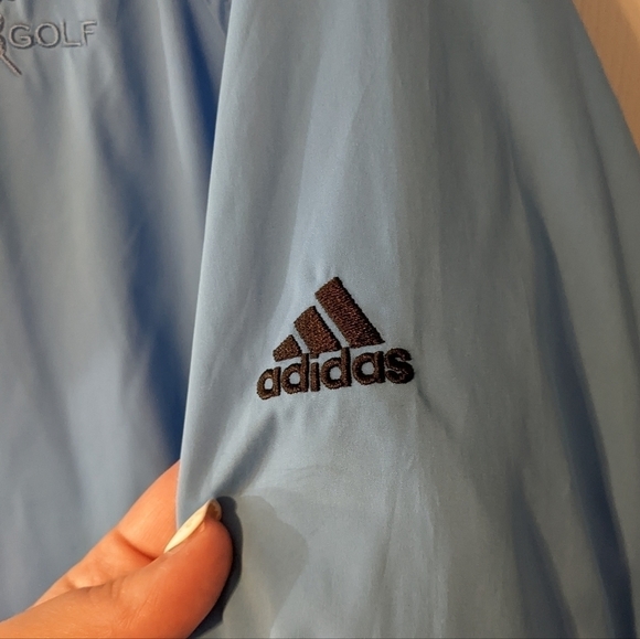 Adidas Climaproof Light Blue Maui Golf Windbreaker Jacket Size Small - Picture 6 of 10